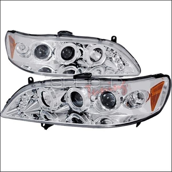Overtime Halo LED Projector Headlight for 98 to 02 Honda Accord; Chrome - 11 x 21 x 26 in. OV126202